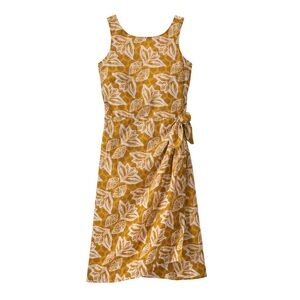 Pataloha Linen Floral Wrap Dress